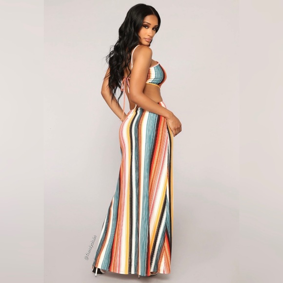 Multi Stripe Maxi Dress - Picture 2 of 8